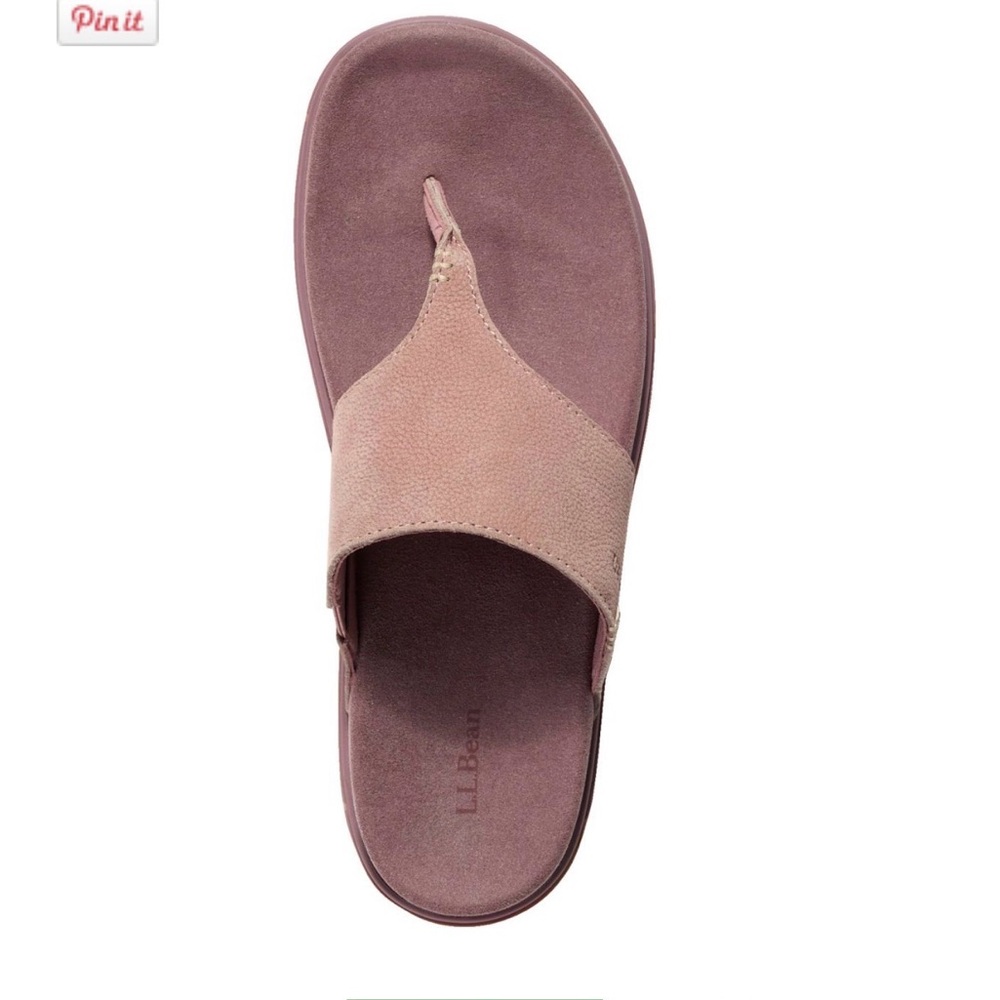 L.L.Bean Women’s Go-Anywhere Leather Flip-Flops 
Tawny Rose Size 9